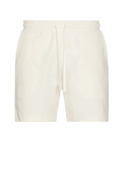 Onia Macro Waffle Pull-on Short 6 In White