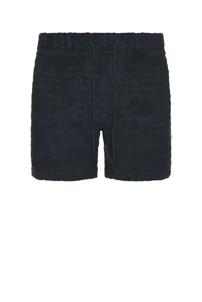 Oas Night Lagoon Terry Shorts In Black