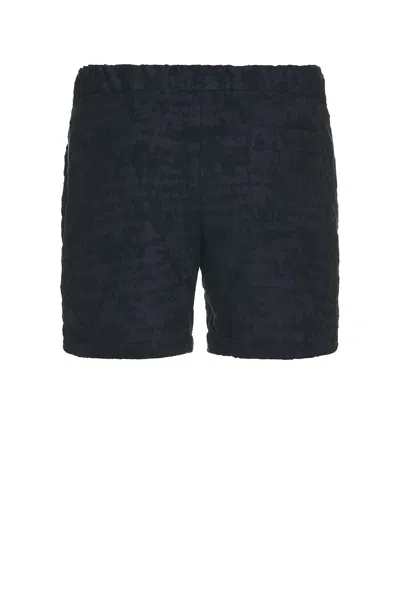 Oas Night Lagoon Terry Shorts In Black