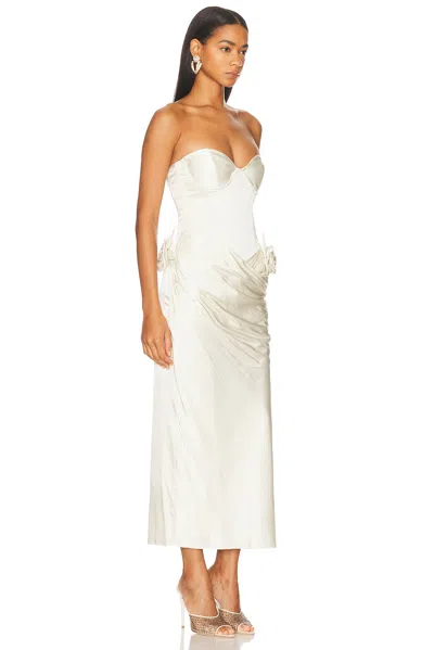 Lpa Ilaria Corset Midi Dress In White