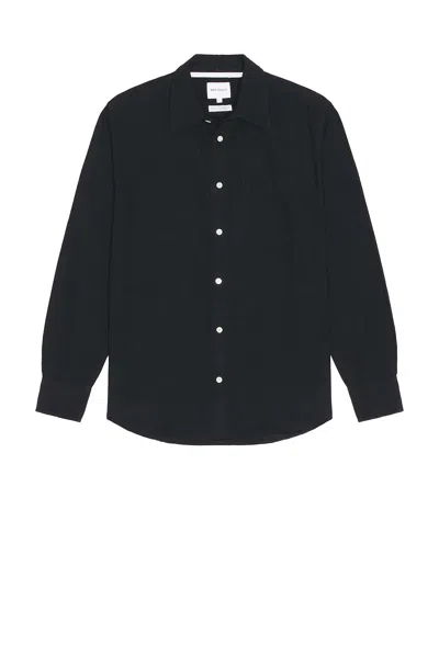 Norse Projects Algot Relaxed Cotton Linen Shirt In Black