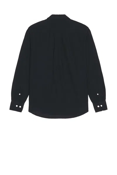 Norse Projects Algot Relaxed Cotton Linen Shirt In Black