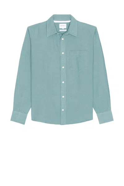 Norse Projects Algot Relaxed Cotton Linen Shirt In Blue