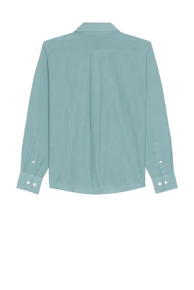 Norse Projects Algot Relaxed Cotton Linen Shirt In Blue