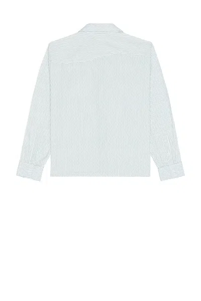 Museum Of Peace And Quiet Wordmark Button Up Shirt In Blue