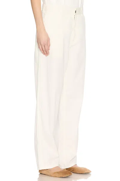 The Row Sharka Rigid Low-rise Cotton-cashmere Barrel Jeans In Metallic