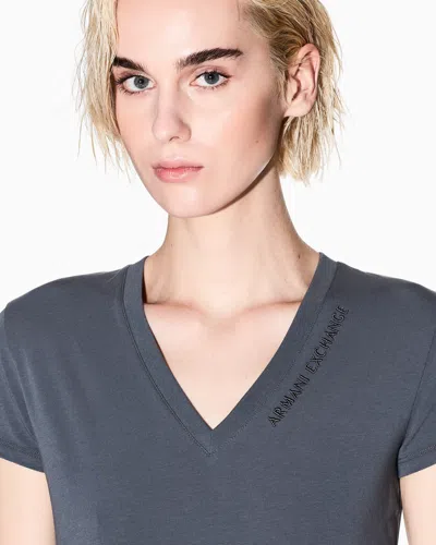 Armani Exchange Slim Fit T-shirts In Gray