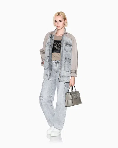Armani Exchange Relaxed Fit T-shirts In Neutral