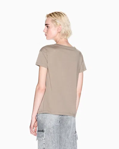 Armani Exchange Relaxed Fit T-shirts In Neutral