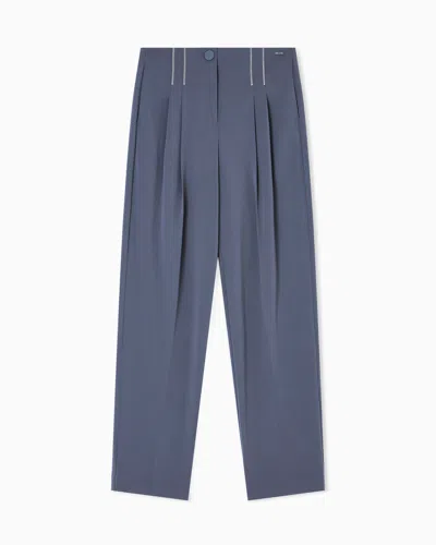 Armani Exchange Formal Trousers In Blue