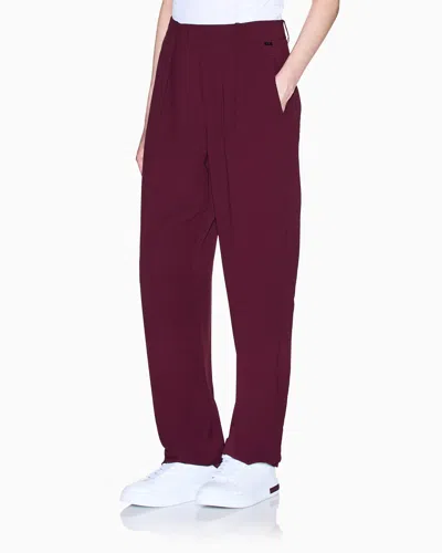 Armani Exchange Formal Trousers In Burgundy
