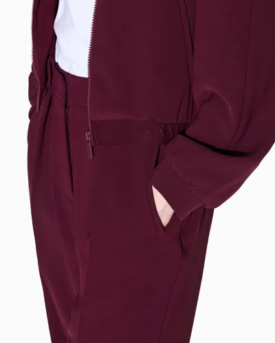 Armani Exchange Formal Trousers In Burgundy