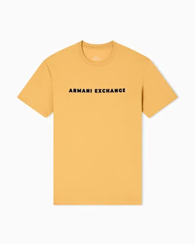 Armani Exchange Regular Fit T-shirts In Yellow