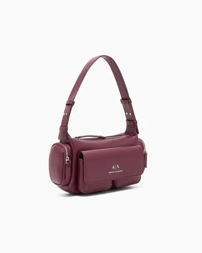 Armani Exchange Large Shoulder Bag With Side Pockets