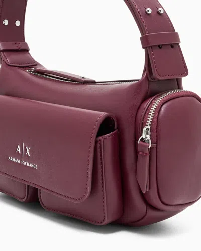 Armani Exchange Large Shoulder Bag With Side Pockets