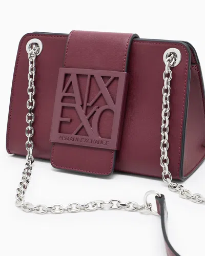 Armani Exchange Trapeze Shoulder Bag With Logo