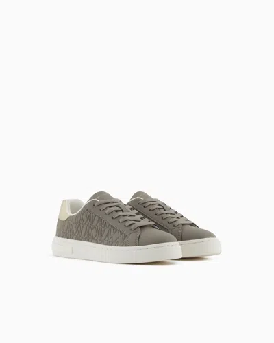 Armani Exchange Sneakers With Matching Embroidered Logo And Metal Detail
