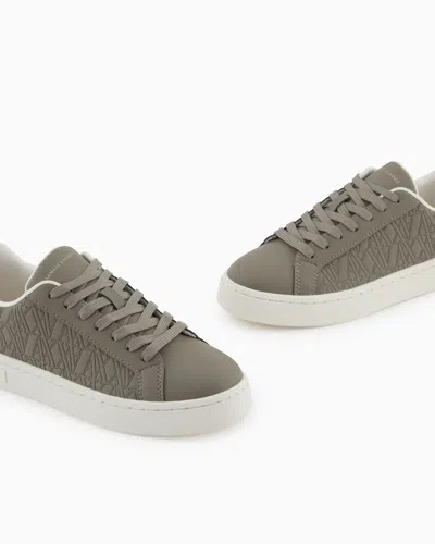 Armani Exchange Sneakers With Matching Embroidered Logo And Metal Detail