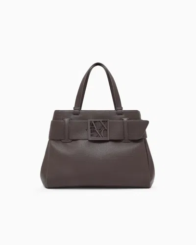 Armani Exchange Large Shoulder Bag With Asv Logo Detail