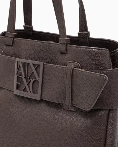 Armani Exchange Large Shoulder Bag With Asv Logo Detail
