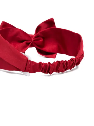 Monnalisa Bow Headband In Red
