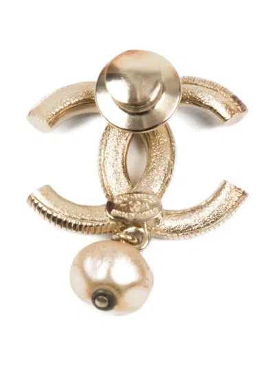 Pre-owned Chanel 2011 Cc Crystal-embellished Brooch