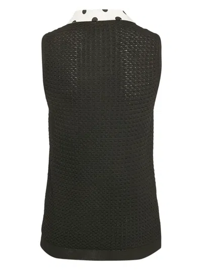 Pre-owned Moschino Knitted Sleeveless Top In Black