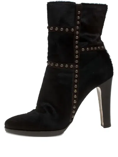 Pre-owned Le Silla  105mm Studded Boots