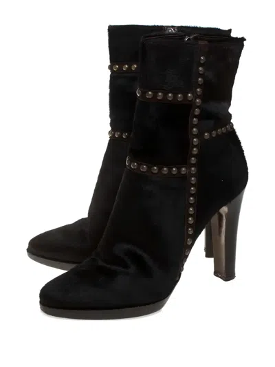 Pre-owned Le Silla  105mm Studded Boots