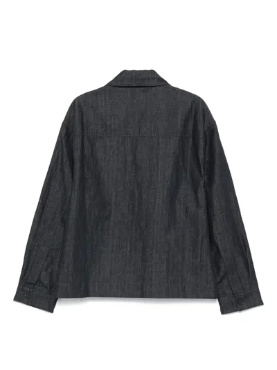 Studio Nicholson Concealed-fastening Jacket In Gray