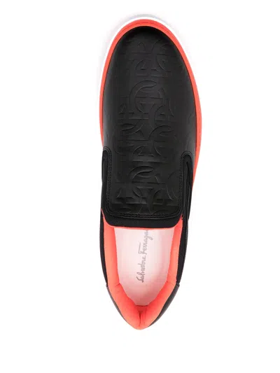 Ferragamo Slip-on Sneakers In Black