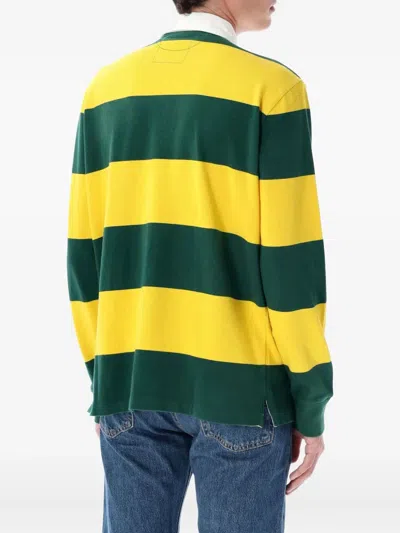 Polo Ralph Lauren Multicolor Polo Shirt With Logo Embroidery On The Front And All-over Striped Motif