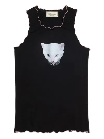Blumarine Scalloped-edge Sleeveless Top