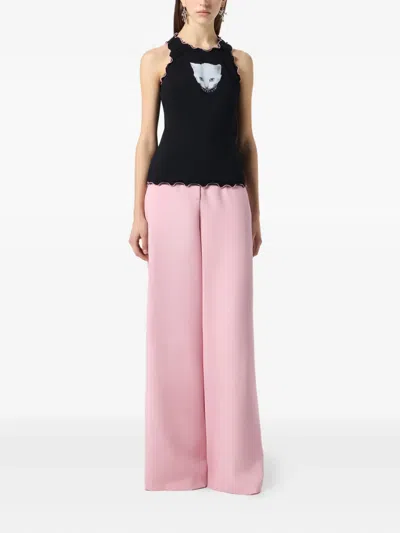 Blumarine Scalloped-edge Sleeveless Top