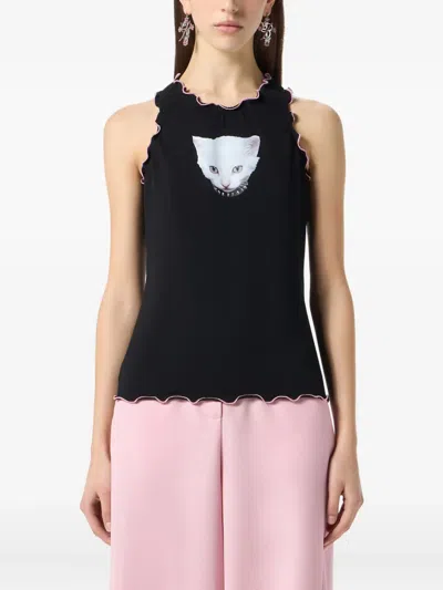 Blumarine Scalloped-edge Sleeveless Top