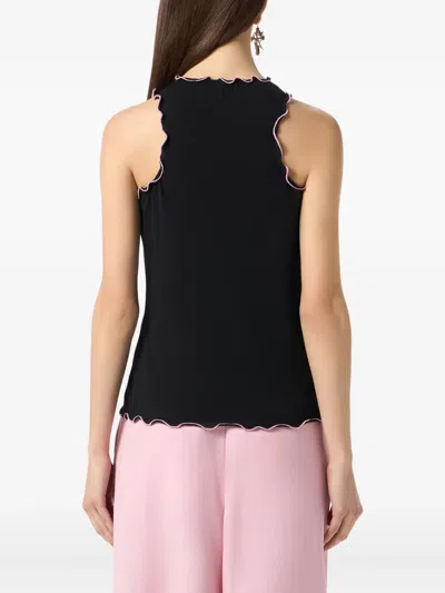 Blumarine Scalloped-edge Sleeveless Top