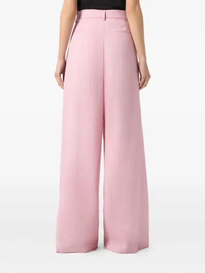 Blumarine Pleated Trousers In Pink