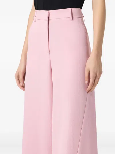 Blumarine Pleated Trousers In Pink
