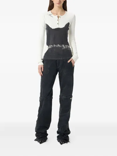 Blumarine Printed Jersey T-shirt In Multi