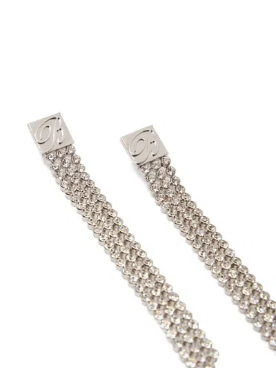 Blumarine Crystal-embellished Earrings In Metallic