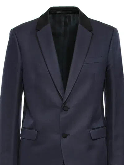 Valentino Single-breasted Suit In Blue