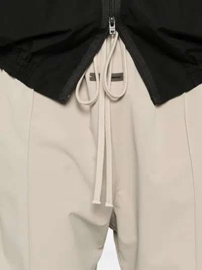 Essentials Drawstring-waist Track Pants In Neutral