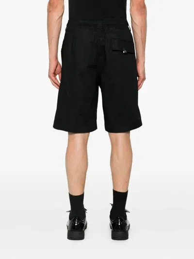 Rhun Elasticated-waist Cotton Shorts In Black