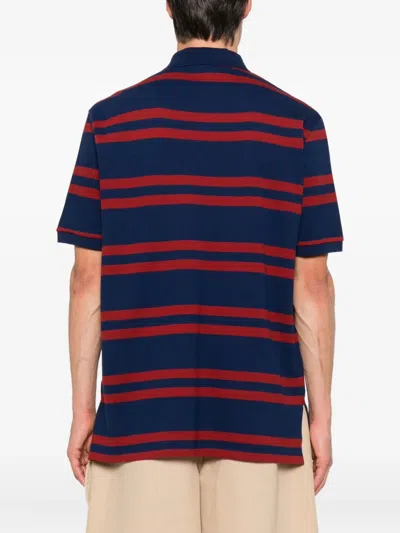 Valentino Striped Polo Shirt Regular Collar