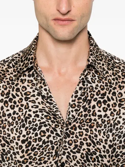 Mazzarelli Leopard-print Shirt In Multi