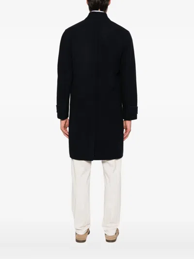 Eleventy Reversible Wool Coat In Black