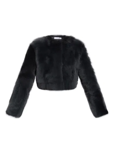 Iro Sheepskin Cropped Jacket In Black