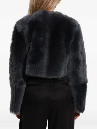 Iro Sheepskin Cropped Jacket In Black