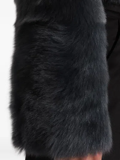 Iro Sheepskin Cropped Jacket In Black