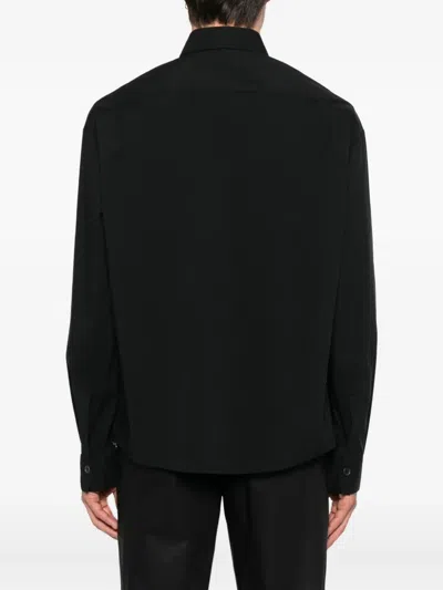 Rhun Long-sleeve Button-up Shirt In Black